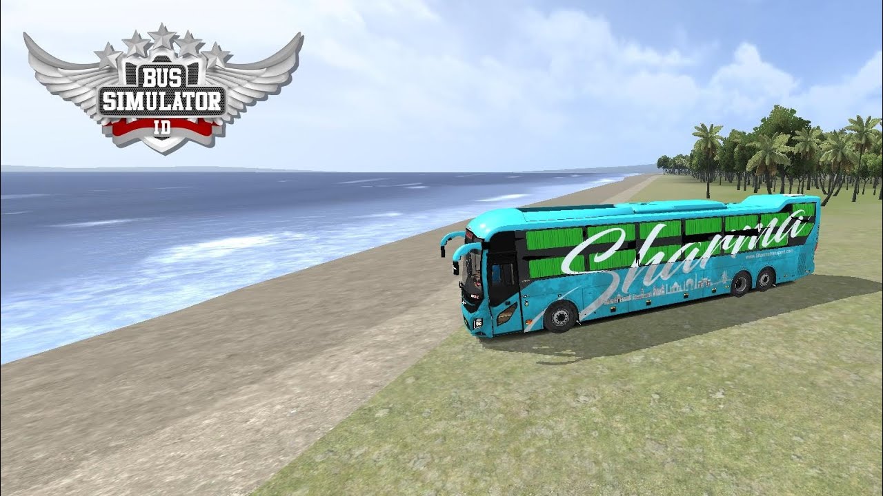 Bus Simulator Indonesia | Sharma Bus Scenic Drive 🌴 Coastal Village Map | BUSSID Gameplay