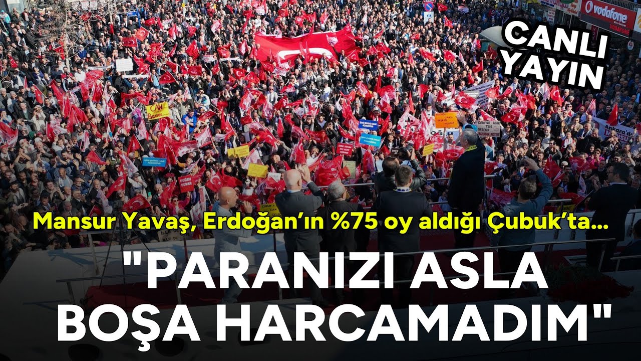 Erdoğan'ın yüzde 75 oy aldığı Çubuk'ta Mansur Yavaş'a coşkulu karşılama #CANLI