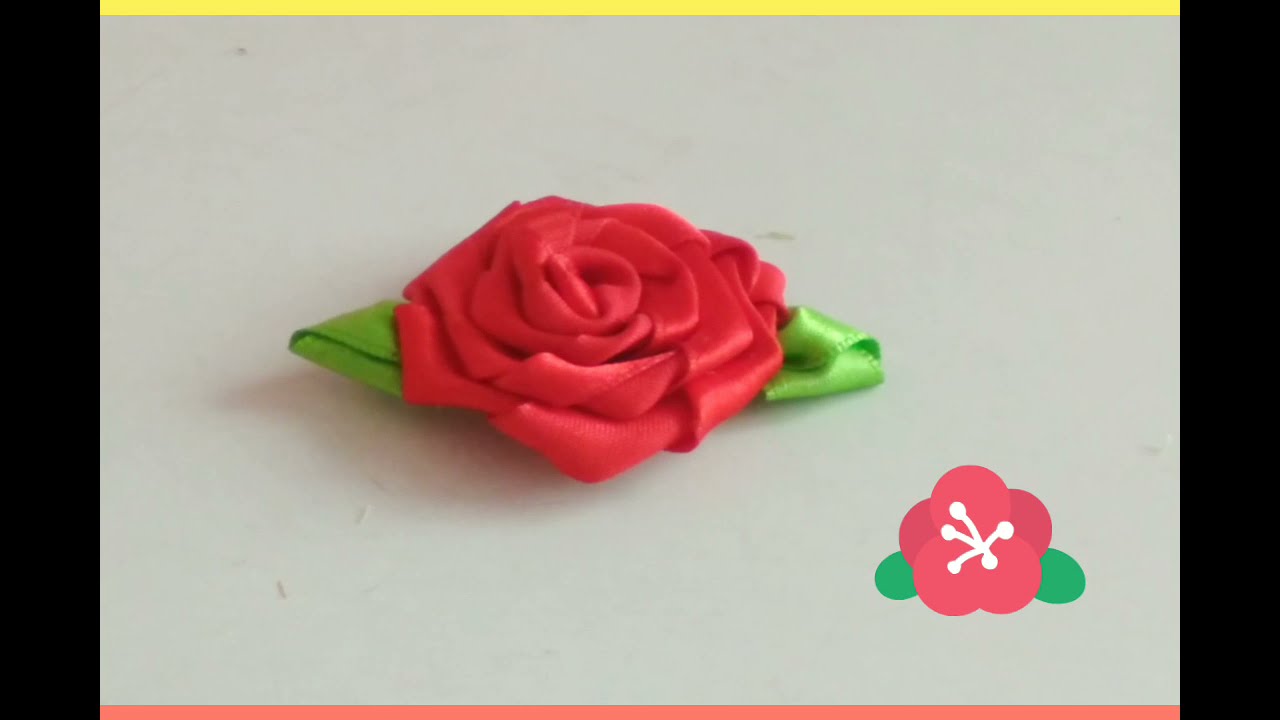 COMO HACER UNA ROSA EN CINTA SATINADA