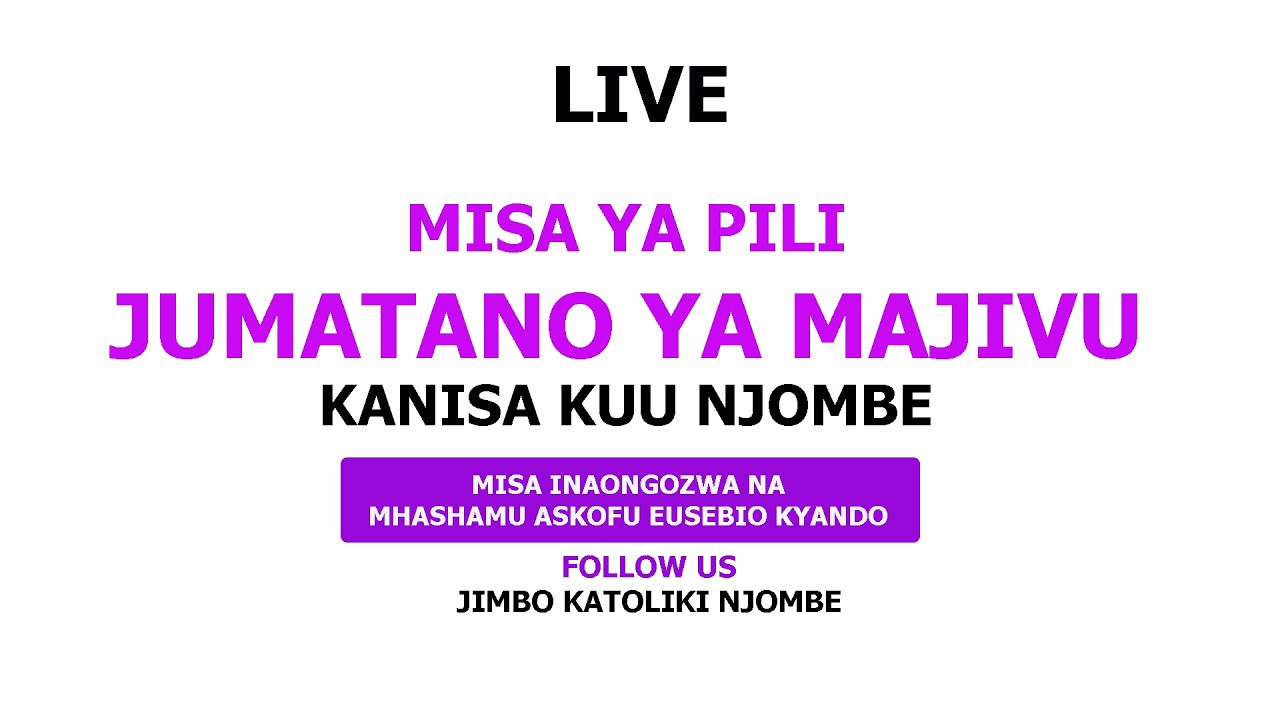 LIVE: MISA YA PILI//JUMATANO YA MAJIVU//KANISA KUU NJOMBE//MISA INAONGOZWA NA ASKOFU EUSEBIO KYANDO