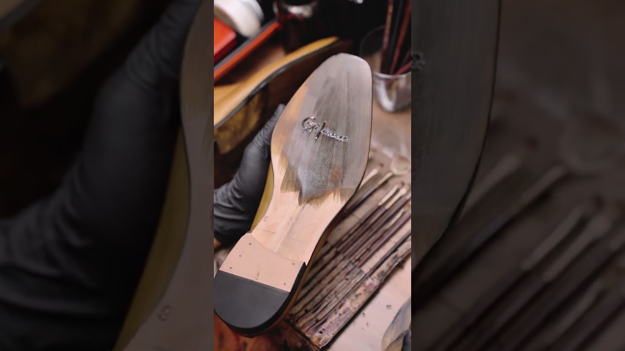 GIFENNSE SHOES | ASMR Enjoy an immersive boot painting process from blank to finished Khaki L #shoes