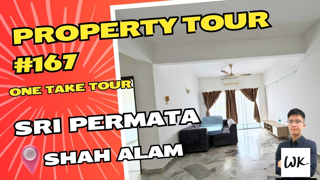 For Rent : Sri Permata, Shah Alam | 2R 2B | 1,024 sqft | Partially Furnished | 1 Car Park
