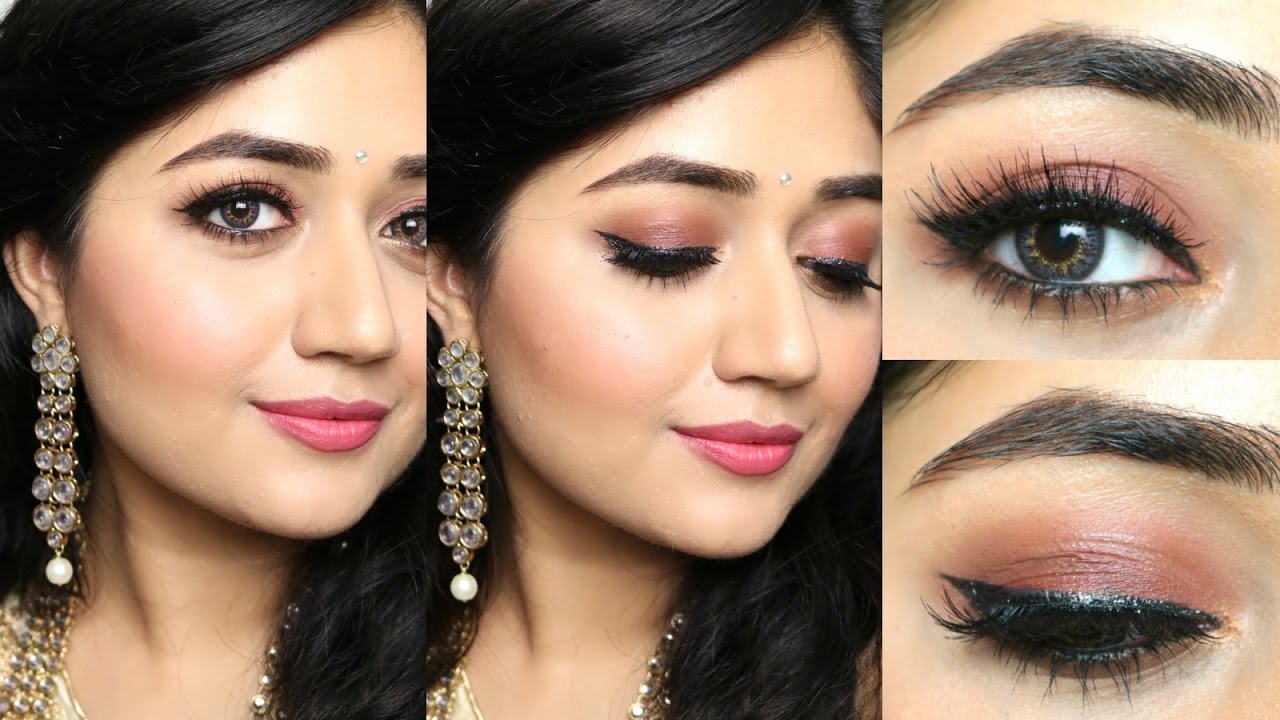 Indian Makeup Tutorial : Natural Rosy Brown Makeup | corallista