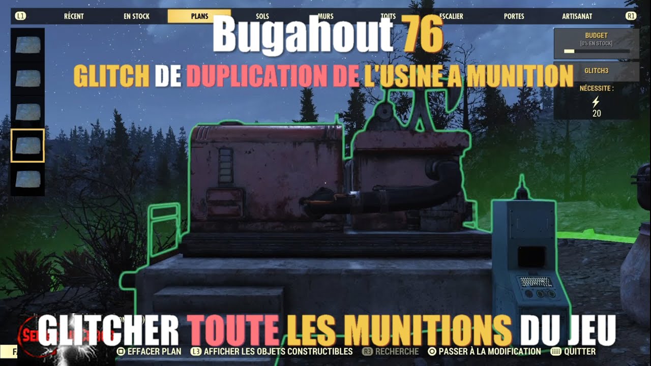 Fallout76 Glitch de duplication usine à munition