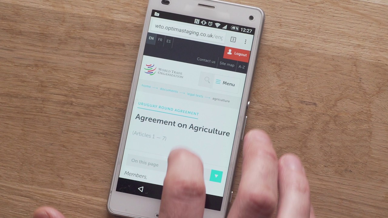 Wto.org goes mobile