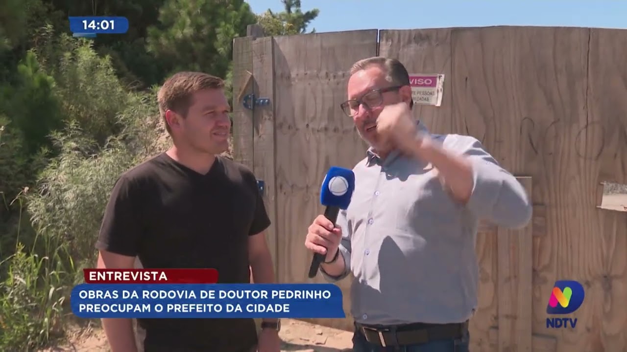 Obras da rodovia de Doutor Pedrinho preocupam o prefeito da cidade