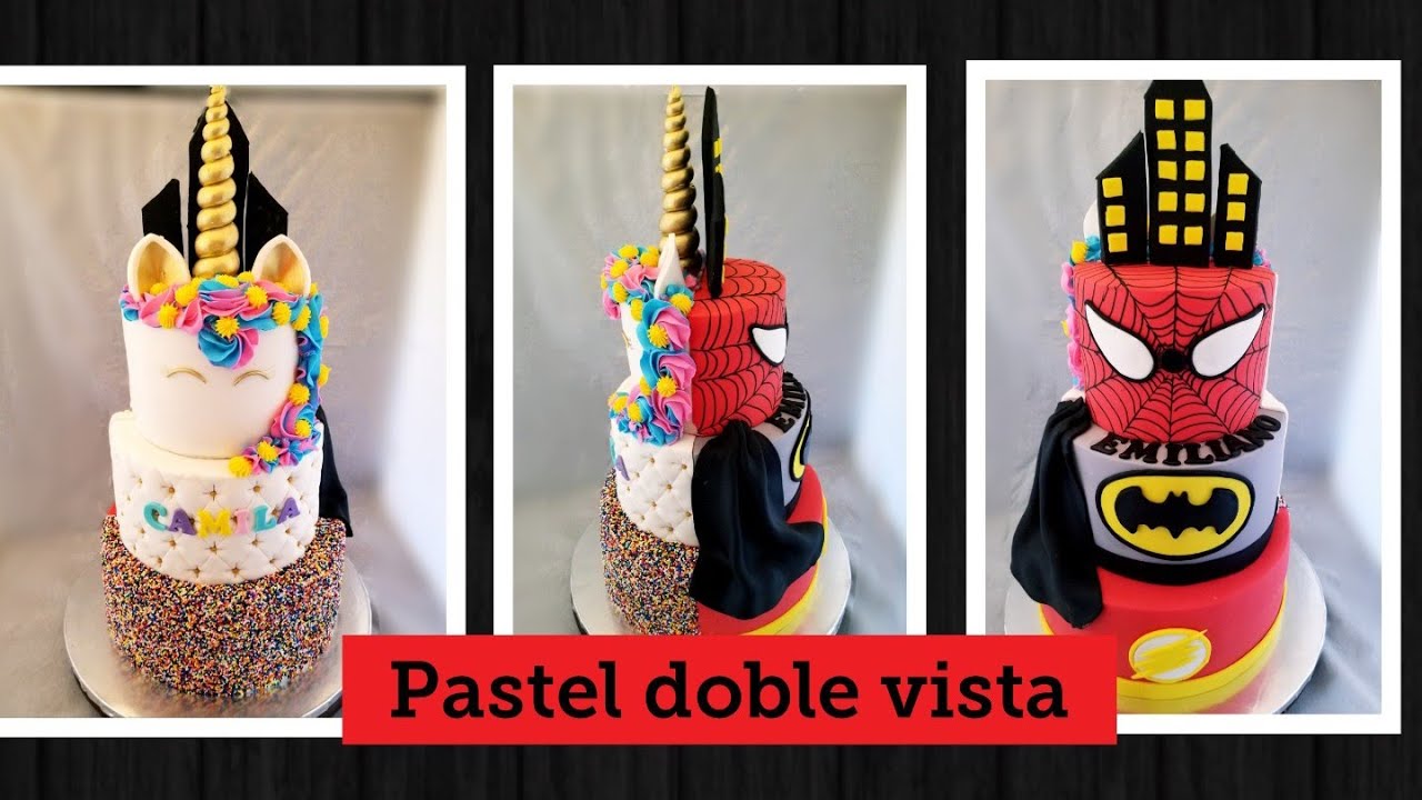 PASTEL DOBLE VISTA / DOUBLE SIDED CAKE!!😱📣📣📣📣