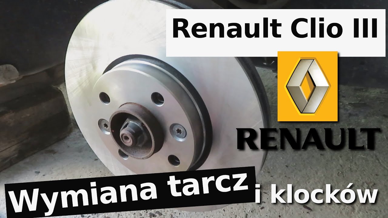 Renault Clio 3 III wymiana tarcz hamulcowych i klocków Daco germany Master sport