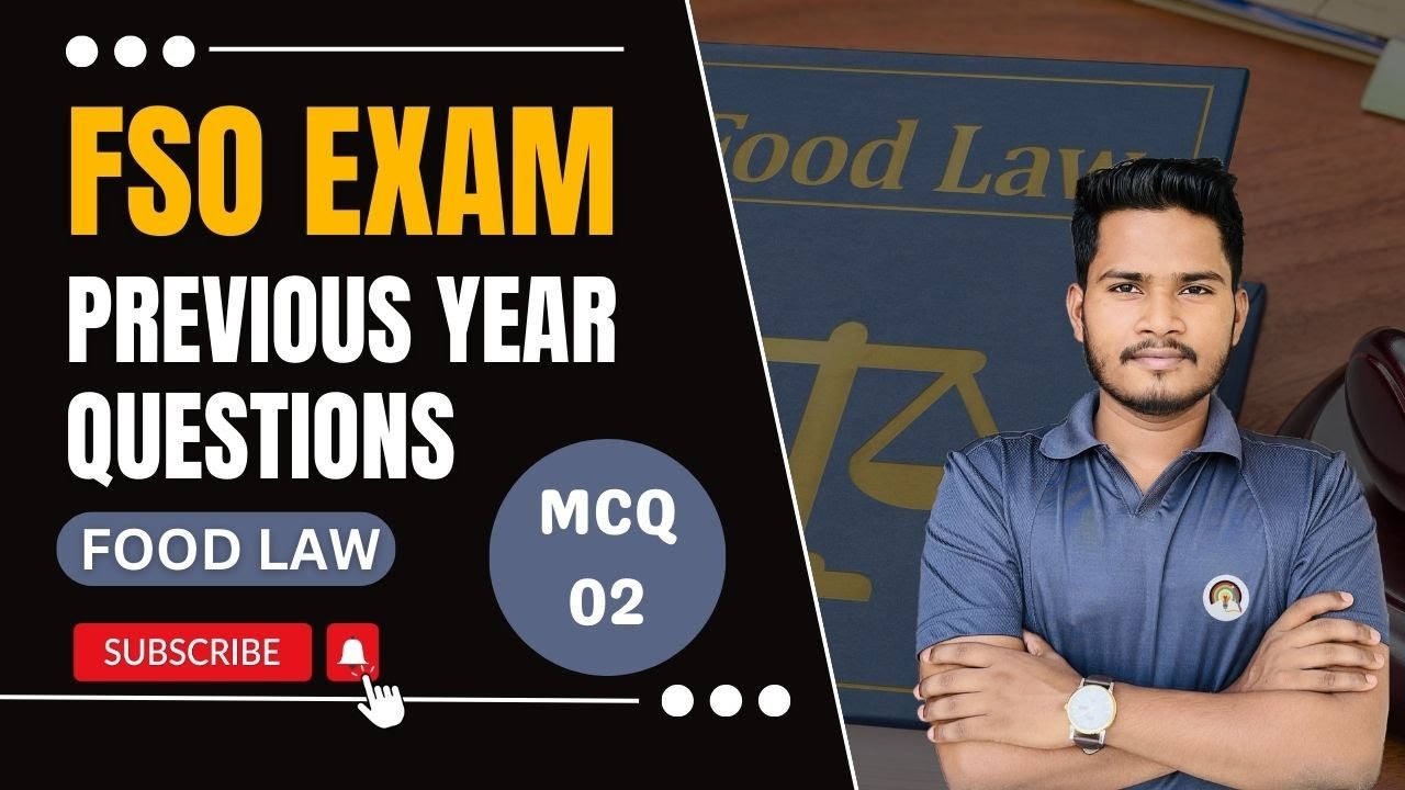 CFSO & FSO MCQ No.02 |FSO Previous Year Questions | FOOD LAW Important Questions| FSSAI Exam