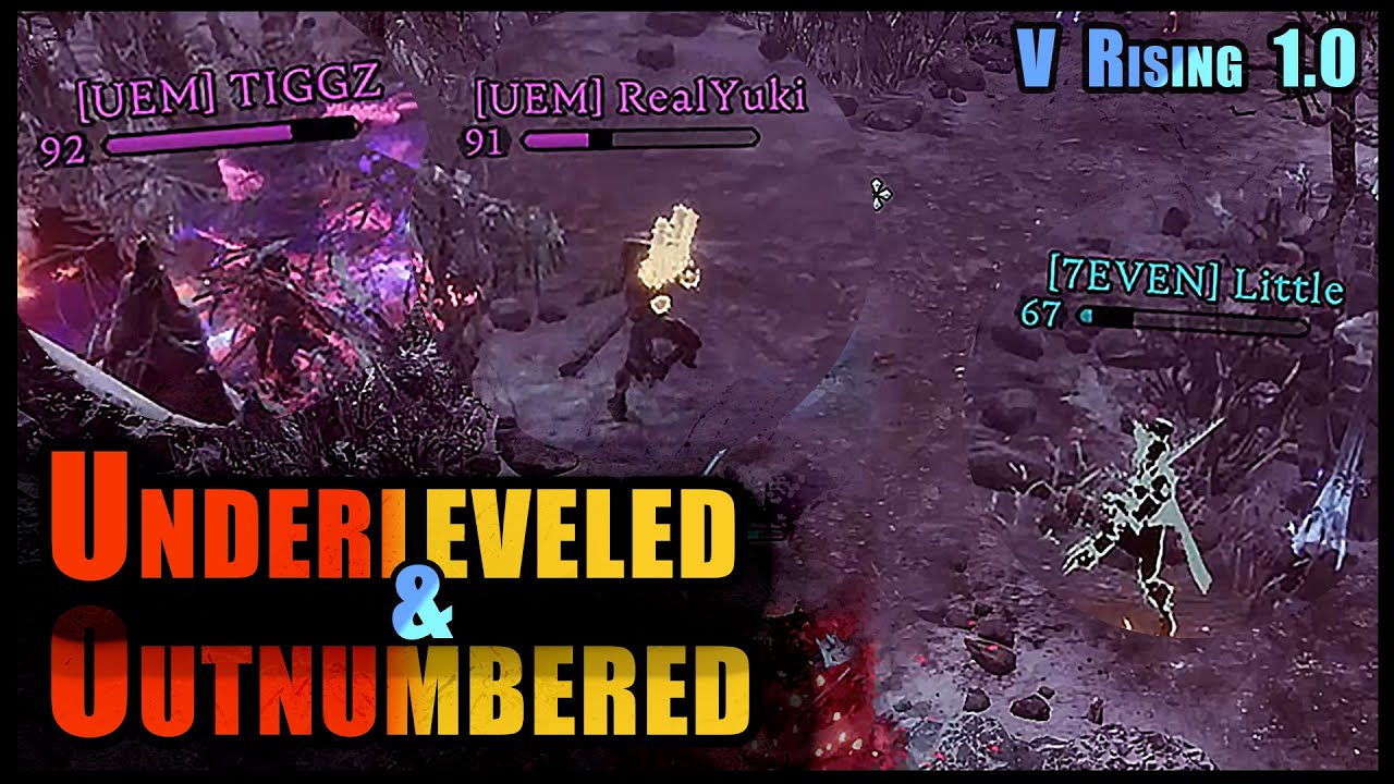 V Rising 1.0 PvP - Bullying the Bullies - 2v5 Raid Defense - Low Gear vs 91