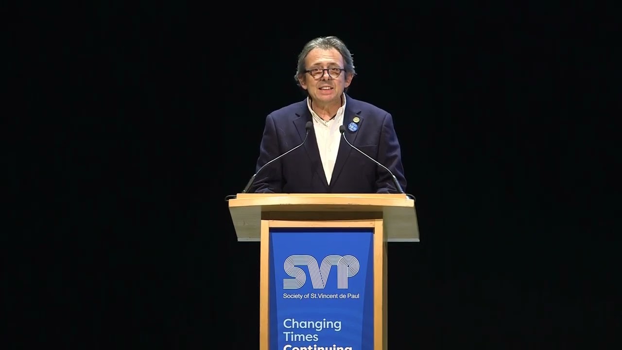 SVP International President, Juan Manuel Buergo Gomez, addresses the 180th Anniversary.