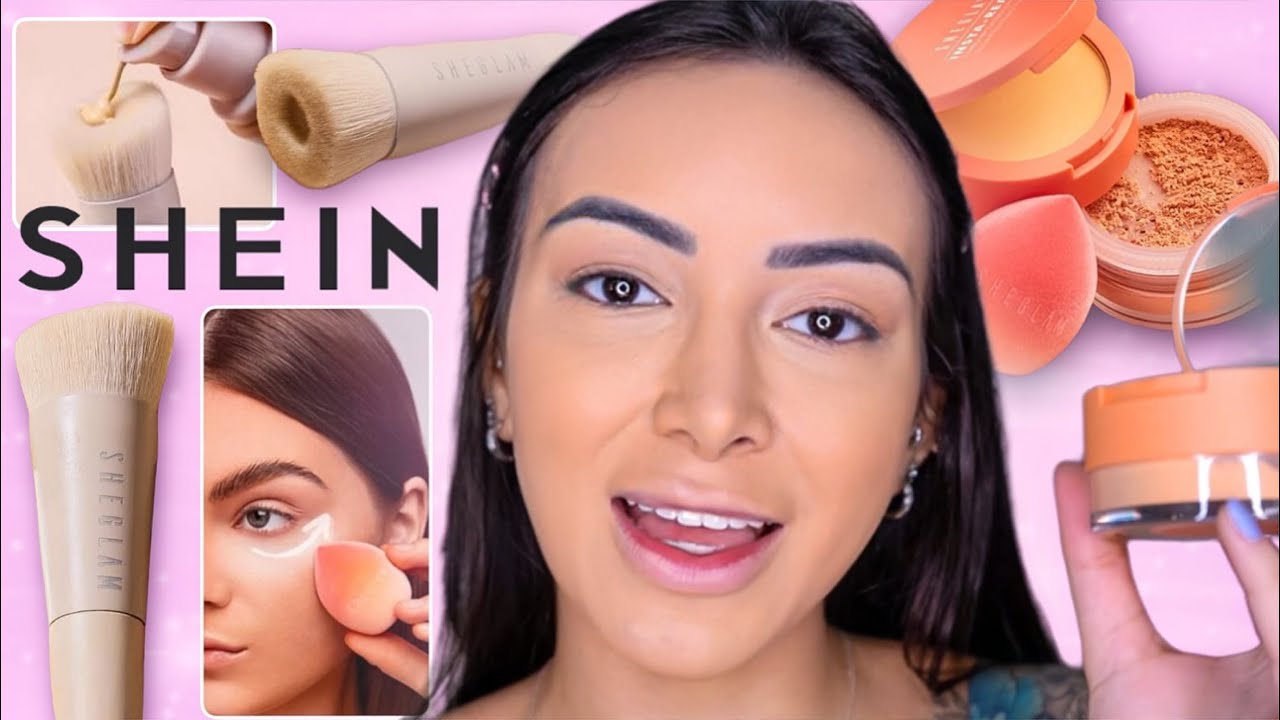 TESTANDO MAKES DA SHEGLAM | Pó insta-ready, esponja e pincel de base skinfinite