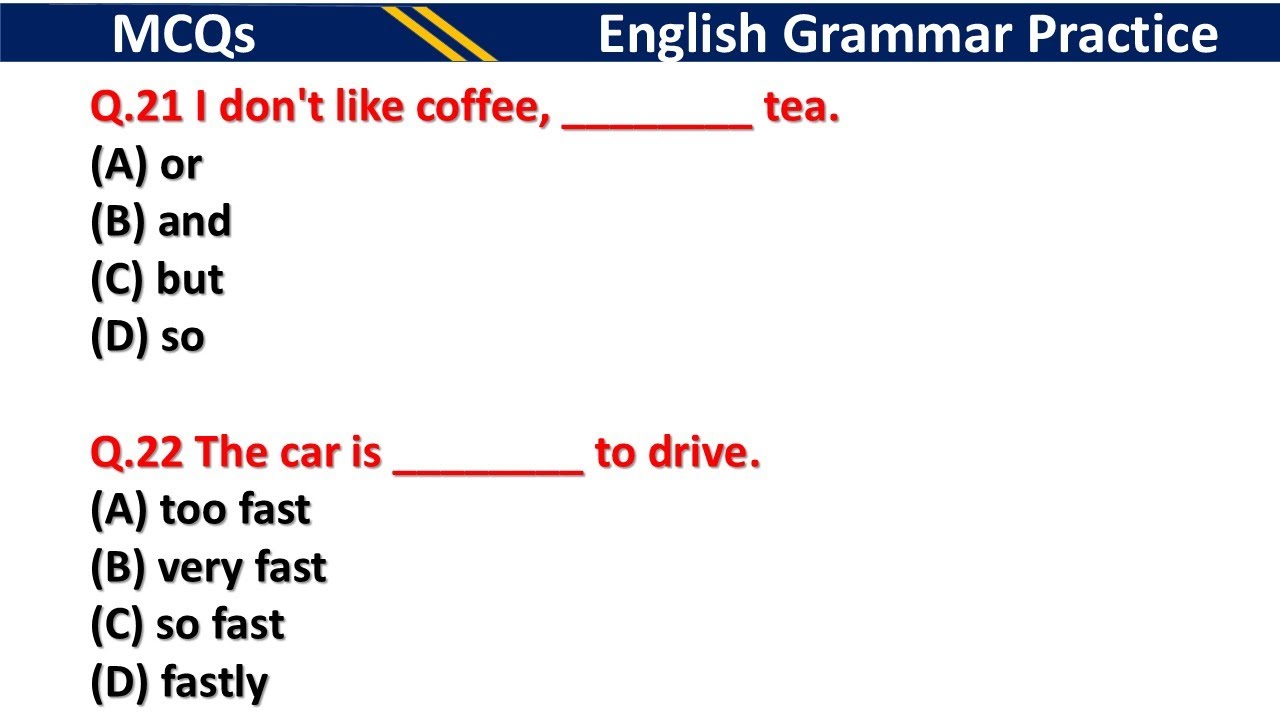 English Grammar Practice | Mixed English Grammar For All Exams