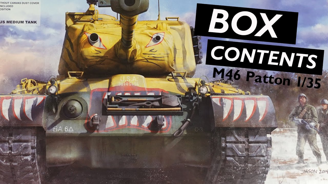 M46 Patton Box Contents | 1/35 Scale Model Building and Techniques Tank Takom
