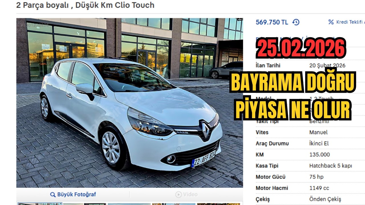 2.EL OTOMOBİLDE BAYRAM HARAKETLİLİĞİ 26.02.2026