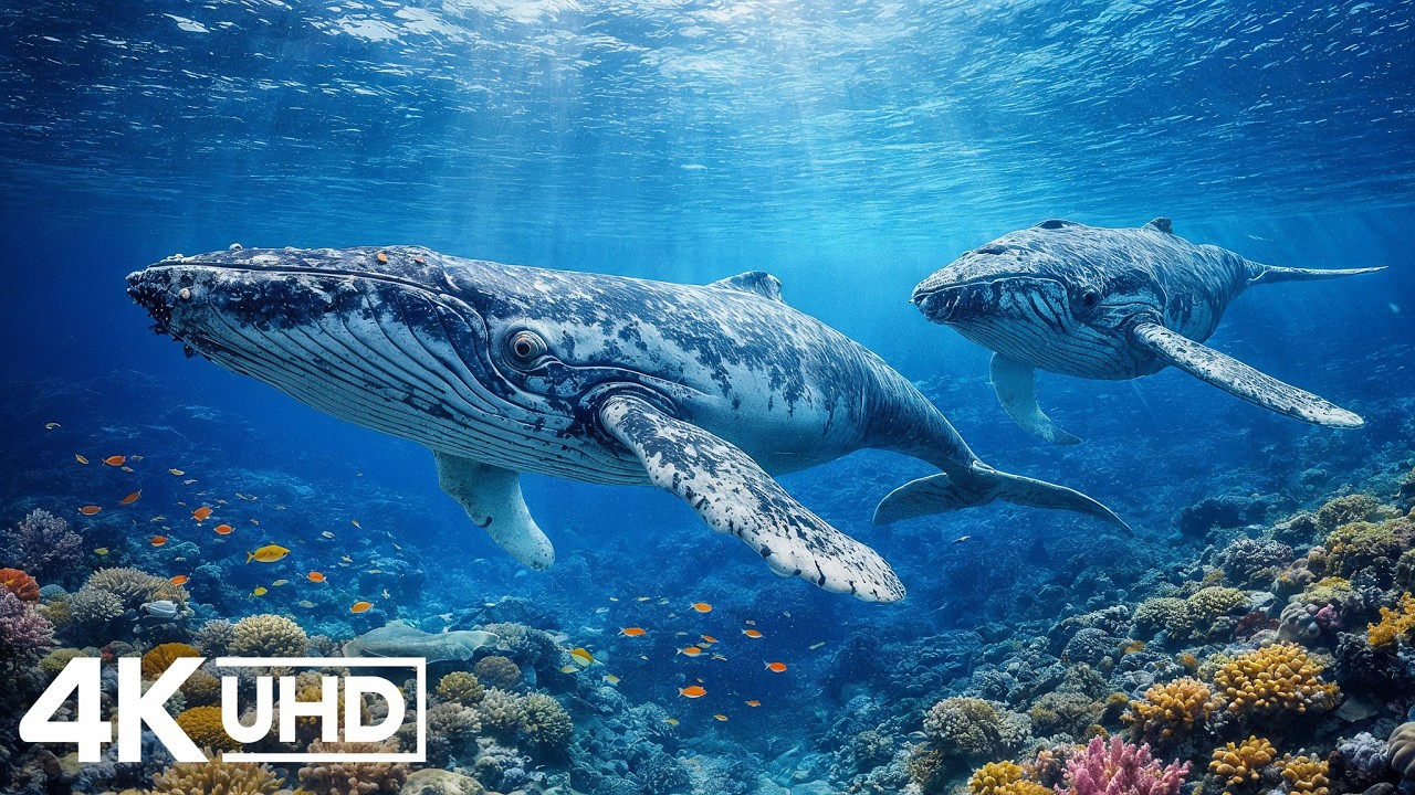 Подводные чудеса в формате 4K Ultra HD | Прекрасные морские животные и спокойная океанская атмосфера