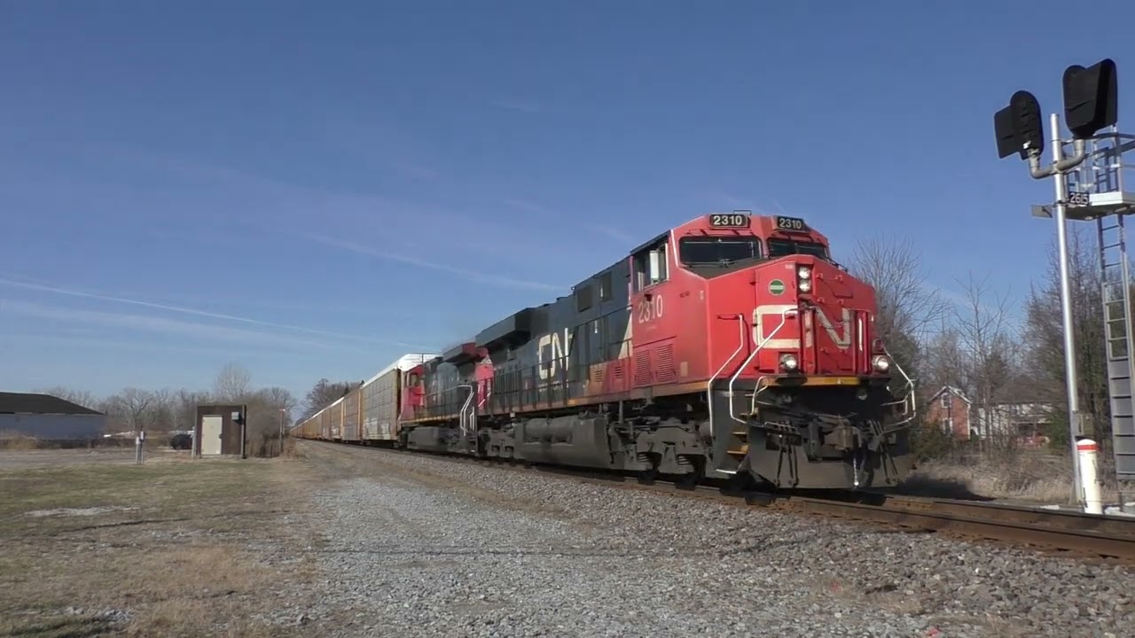 Trains along the Canadian National Flint Subdivision (Late March 2025)