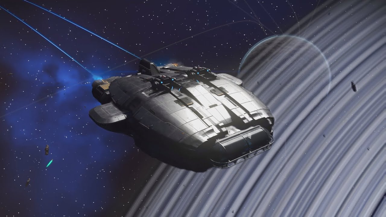 No Man's Sky small corvette with side access (rotated landing bay)