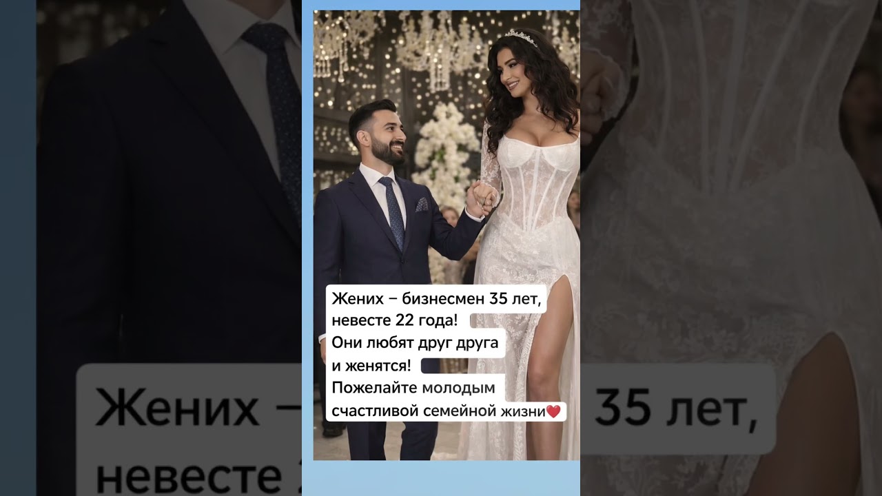 Жених бизнесмен , ему 35,невесте 22 ! Они любят друг друганами , женятся! Поздравьте молодых