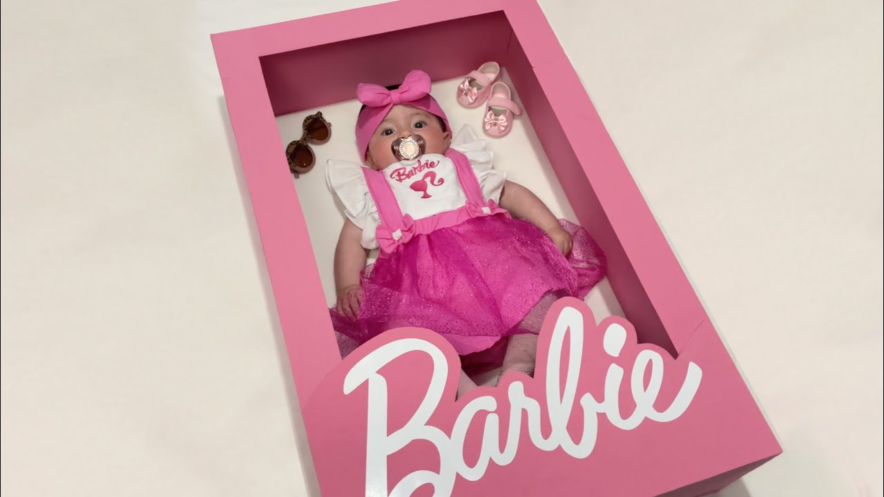 COMO FAZER UMA CAIXA DA BARBIE PARA BEBÊ