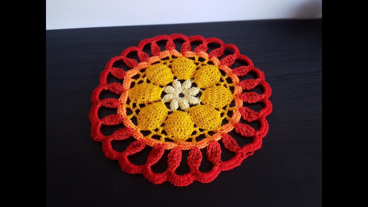 Mandala Blume häkeln Anleitung Model 3
