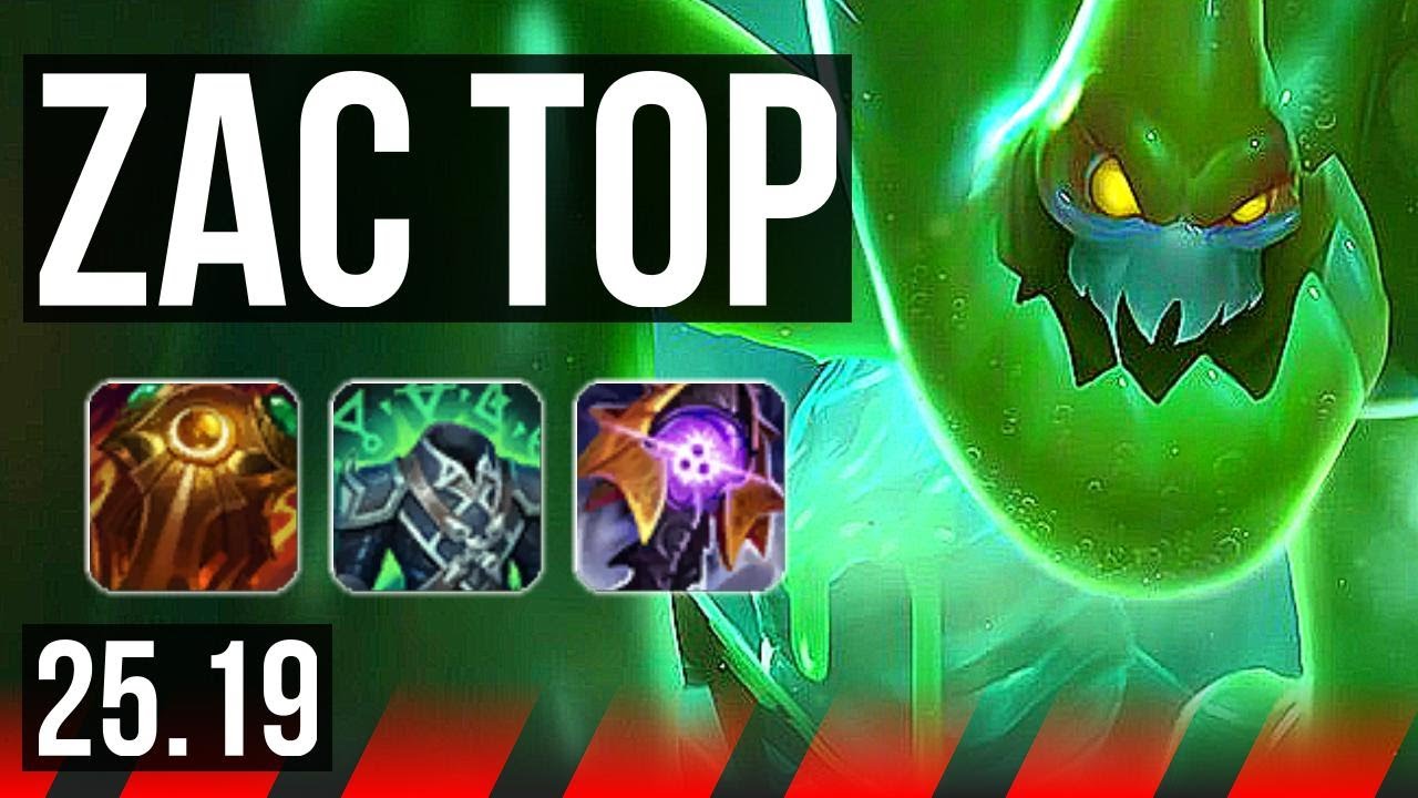 ZAC vs RIVEN (TOP) | 7 solo kills, 1200+ games, 39k DMG | EUW Master | 25.19