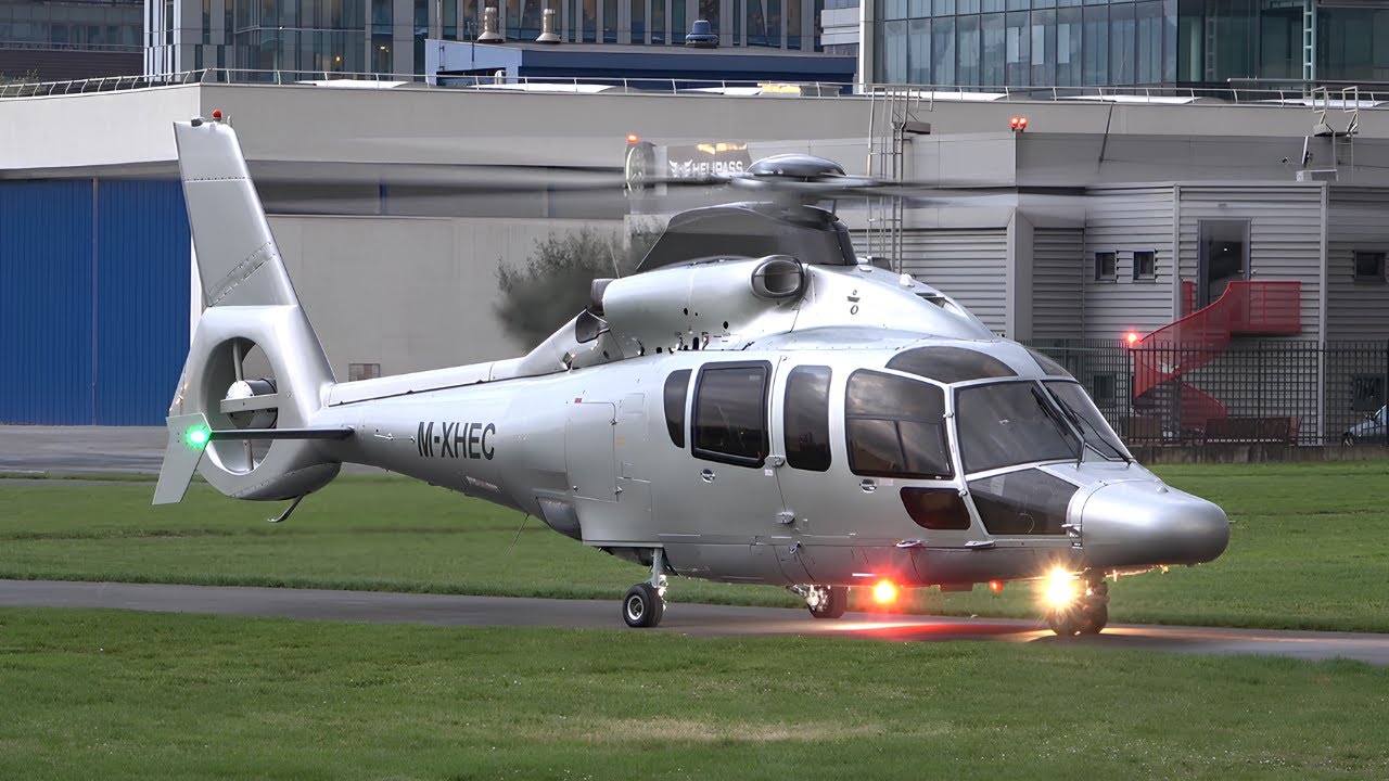 VIP Airbus H155 Helicopter Startup & Takeoff