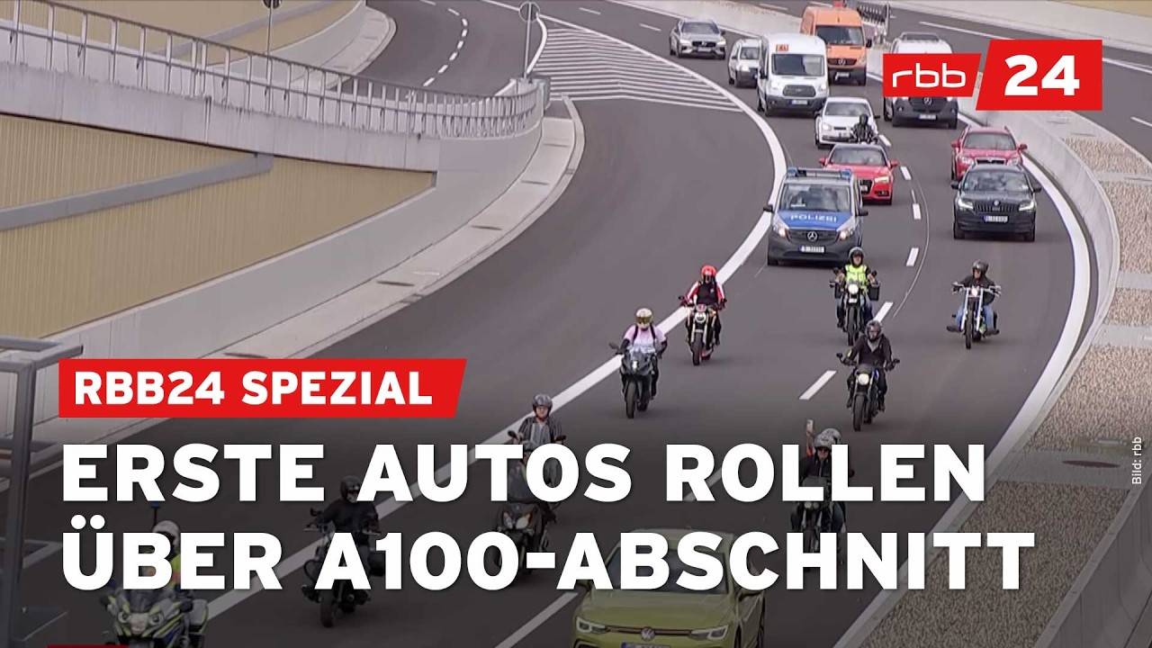 Neuer A100-Abschnitt eröffnet - Festakt & Protest in Berlin | rbb24 Spezial