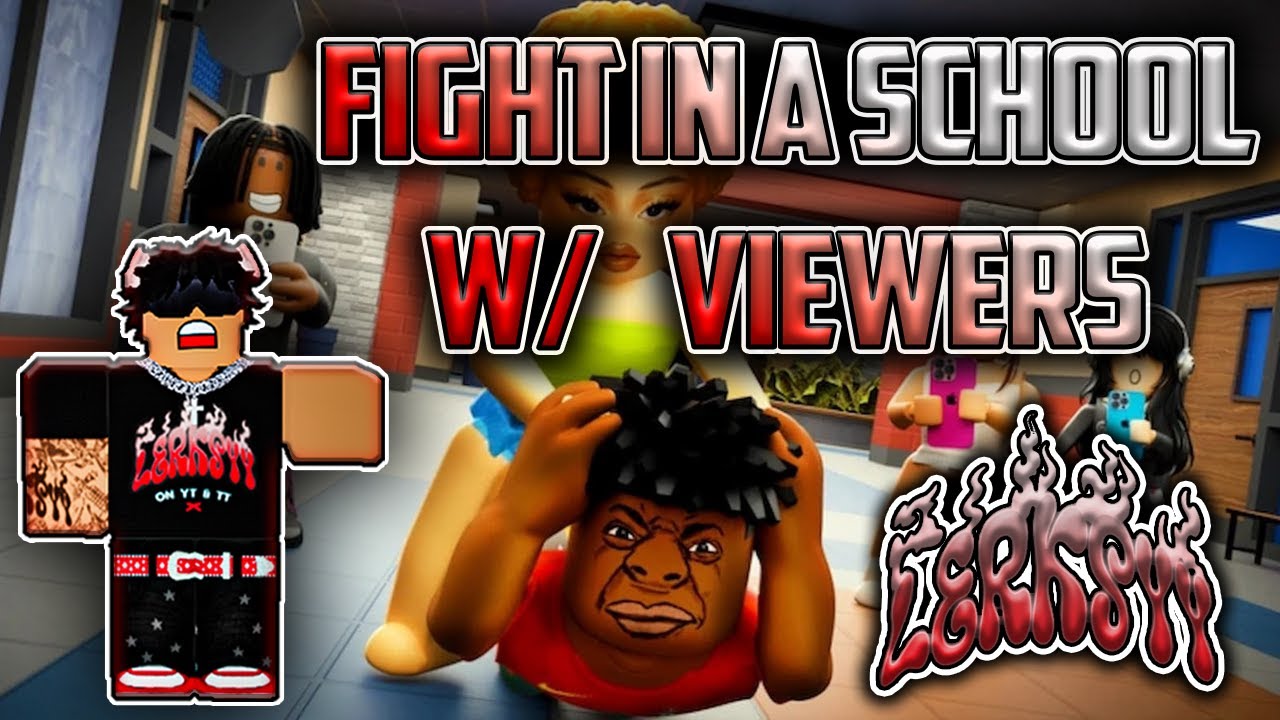 Fight in a school Roblox With Viewers