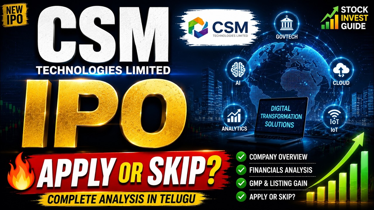 CSM Technologies IPO Review | Apply or Skip? | Price Band, Listing Gain |CSM Technologies IPO Telugu
