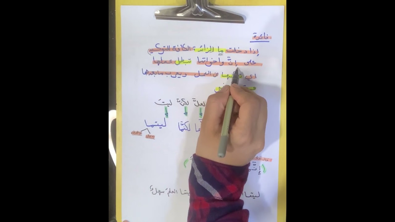إنَّ واخواتها للصف الخامس الاعدادي بمحاضرة واحدة وشرح مبسط