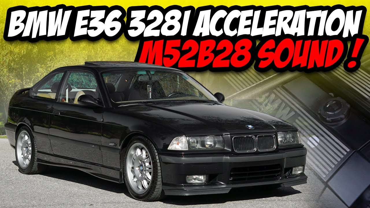 BMW E36 328i Coupe / Pure M52b28 Engine & Exhaust Sound / 100-200 Km/h Autobahn Acceleration