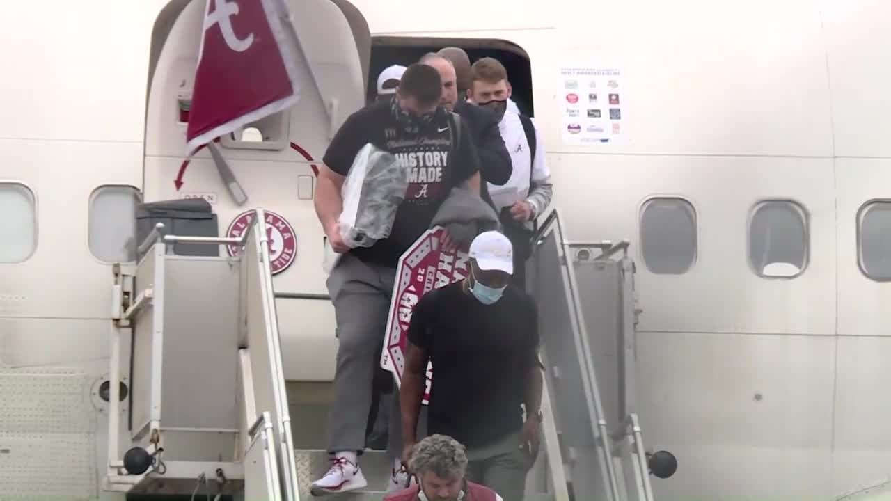 National champs Alabama return to Tuscaloosa