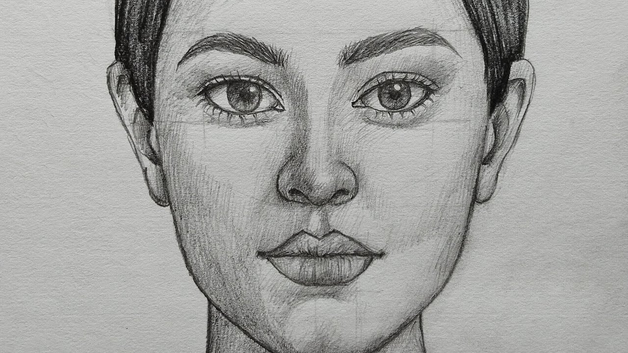 How to draw a Girl's Face using Loomis Method   step by step Easily for beginners 