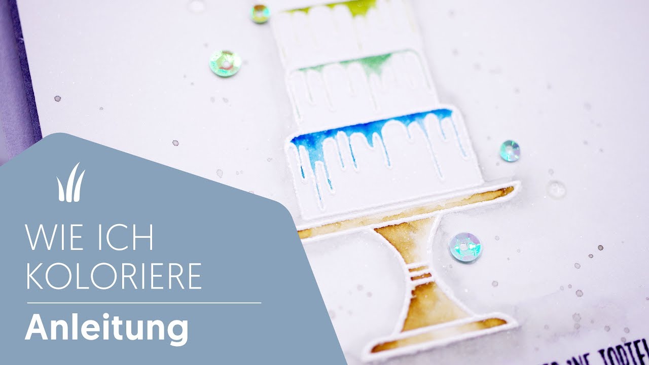 🎨Wie ich koloriere - ausmalen mit Wasser und Stempelfarbe von Stampin’ Up!