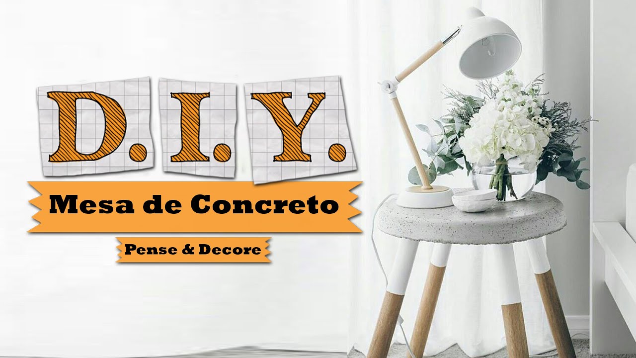 DIY - APRENDA A FAZER UMA LINDA MESA DE CONCRETO