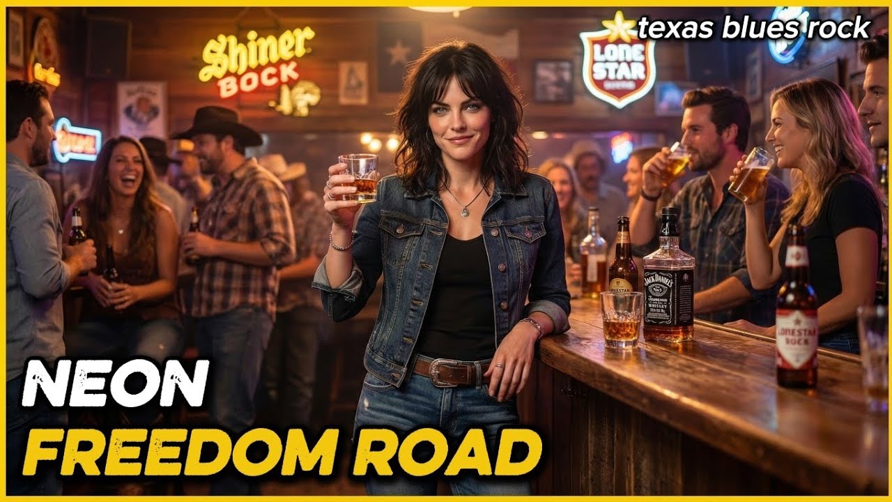 Midnight Whiskey Highway | Dark Texas Blues Rock Guitar (Neon Freedom Road)