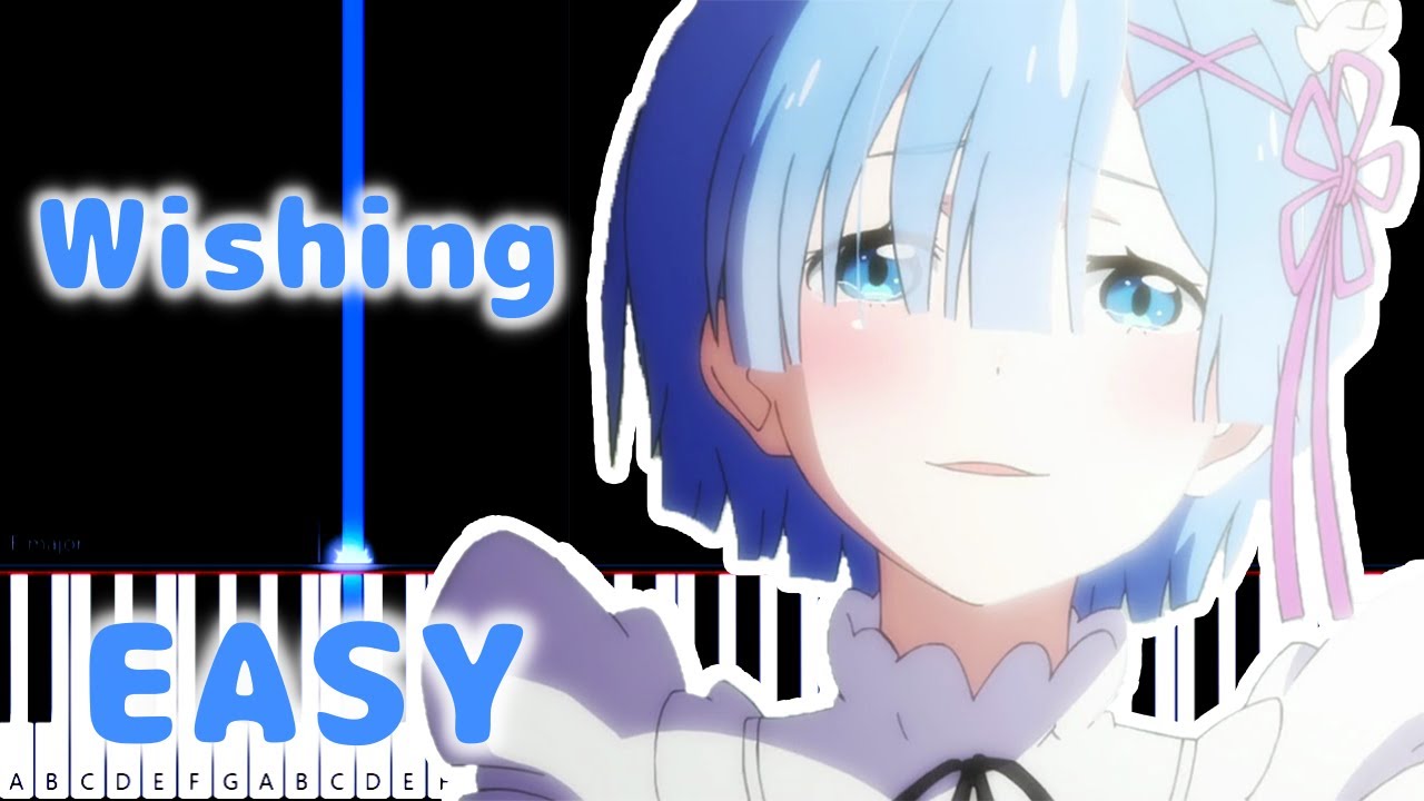 Re:Zero kara Hajimeru Isekai Seikatsu EP18 OST - Wishing by Rem - EASY Piano Arrangement [Synthesia]