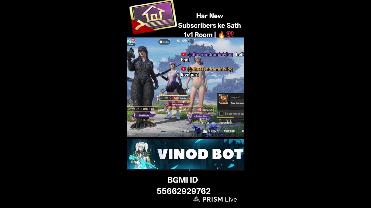 Vinod Bot Live 😎 | BGMI me Noob Public Ki Dhulai 😂