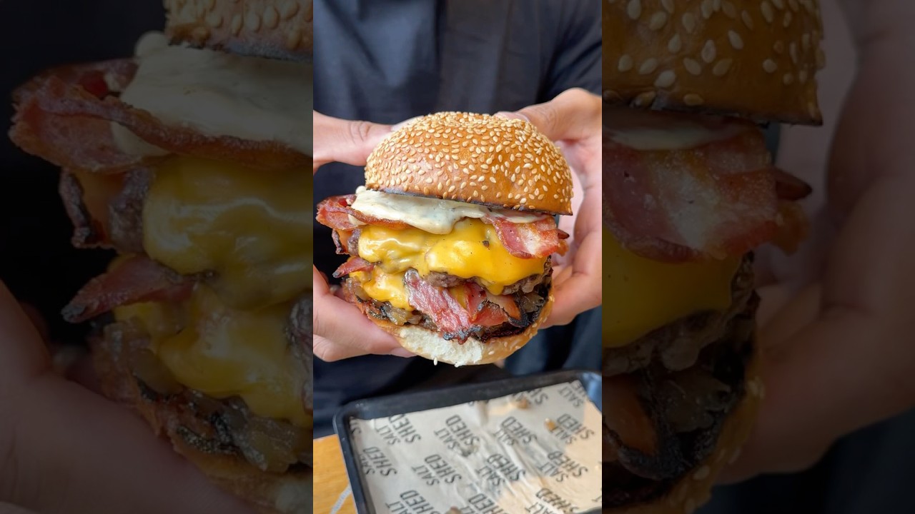 Top 10 Burgers in London 🍔 #burger #streetfood #food #london