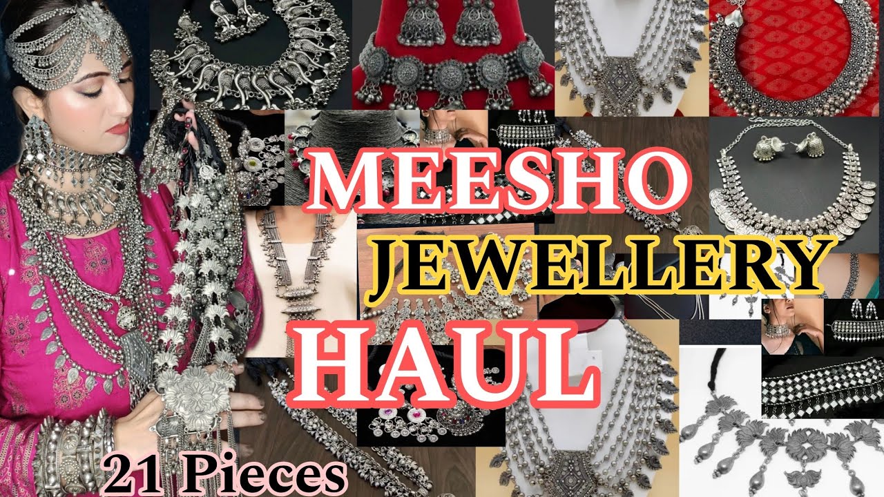 MEESHO Huge OXIDISED JEWELLERY HAUL & HONEST Review Under Rs 500 |Oxidised Silver জুয়েলারির  কালেকশন