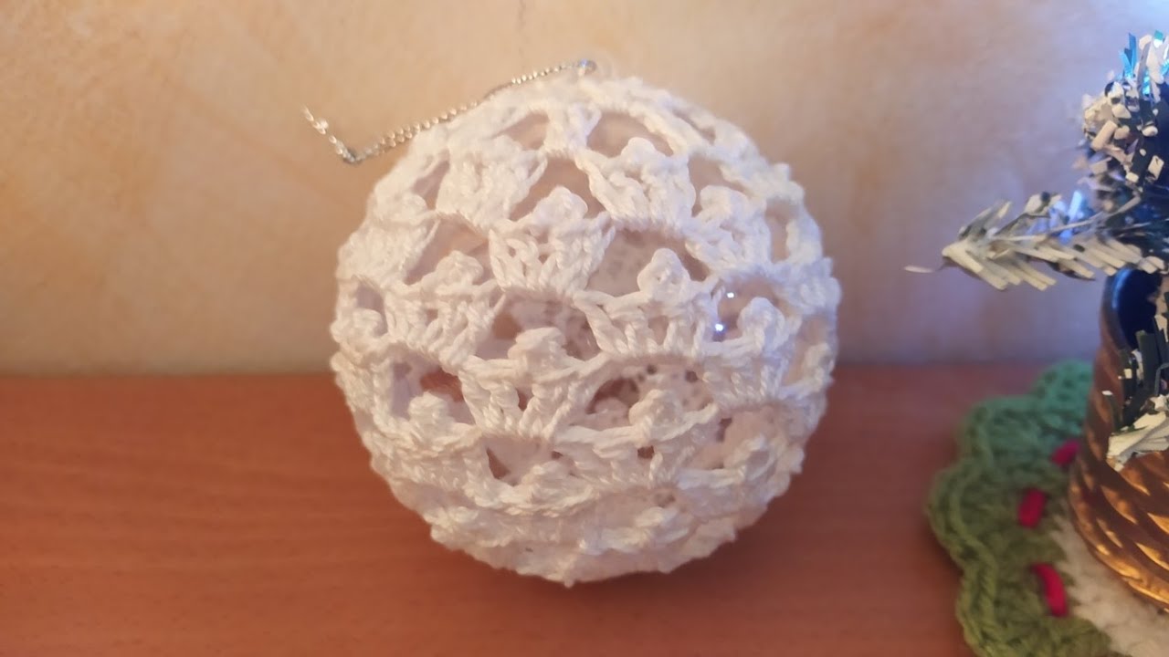 Pallina di Natale Uncinetto Tutorial ⭐ Crochet Christmas Ball Ornaments 🎄 Esfera de Navidad Crochet