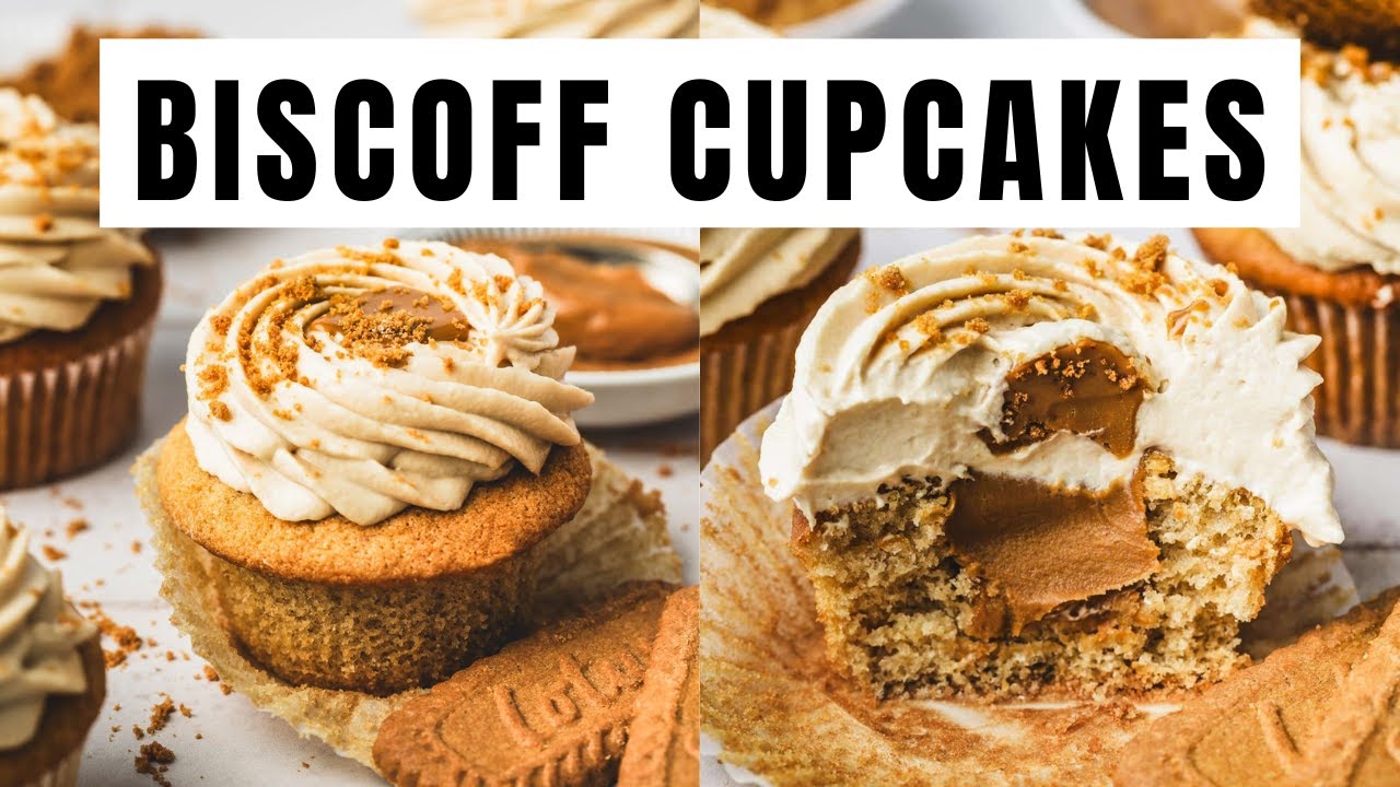 Biscoff Cupcakes Recipe | Soft Cupcakes with Biscoff Frosting
