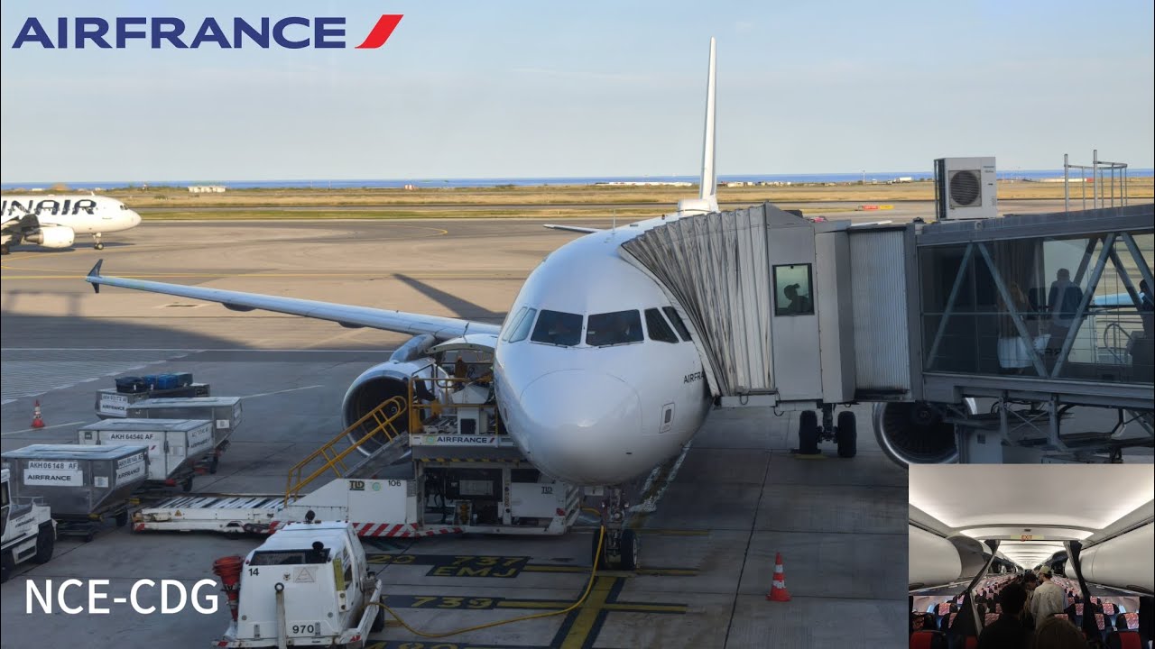 Trip-Report : Fly on Air-France A320 from Nice Côte d'Azur to Paris CDG