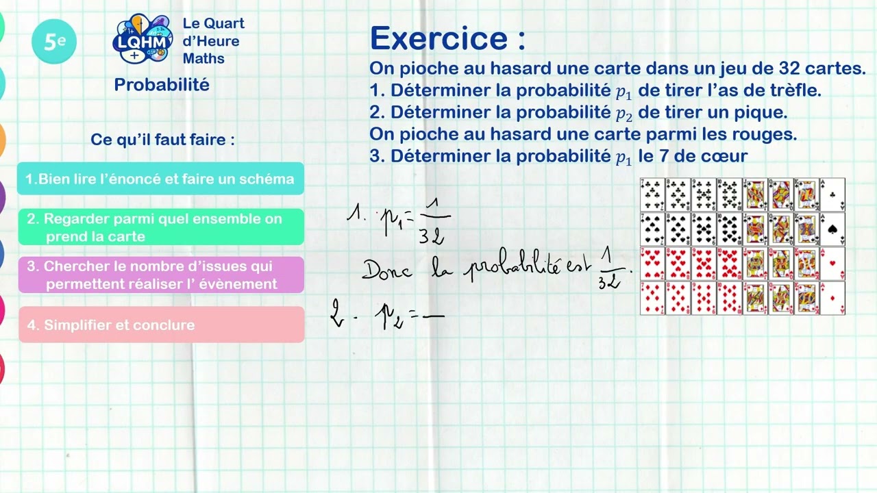 5e Déterminer une probabilité