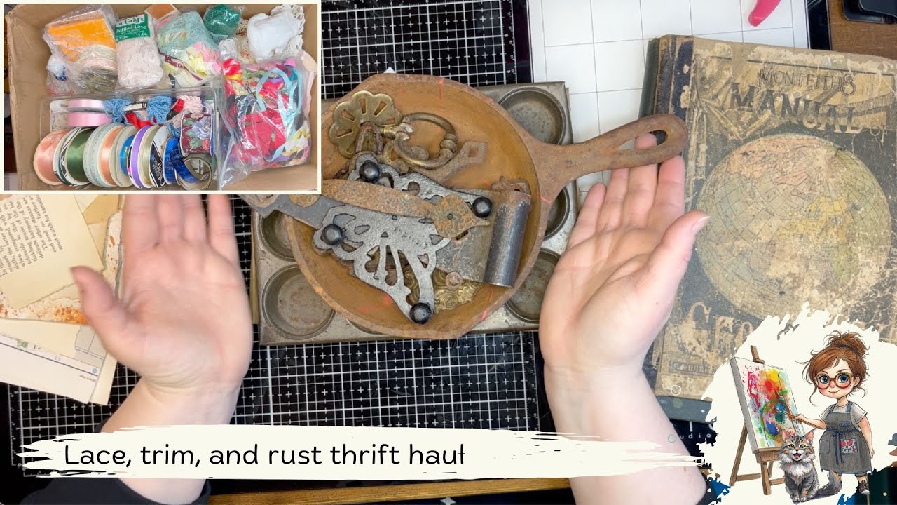 LACE, and TRIM, and RUST, oh my! This latest thrift haul has glitter, grunge, and more #thrifthaul