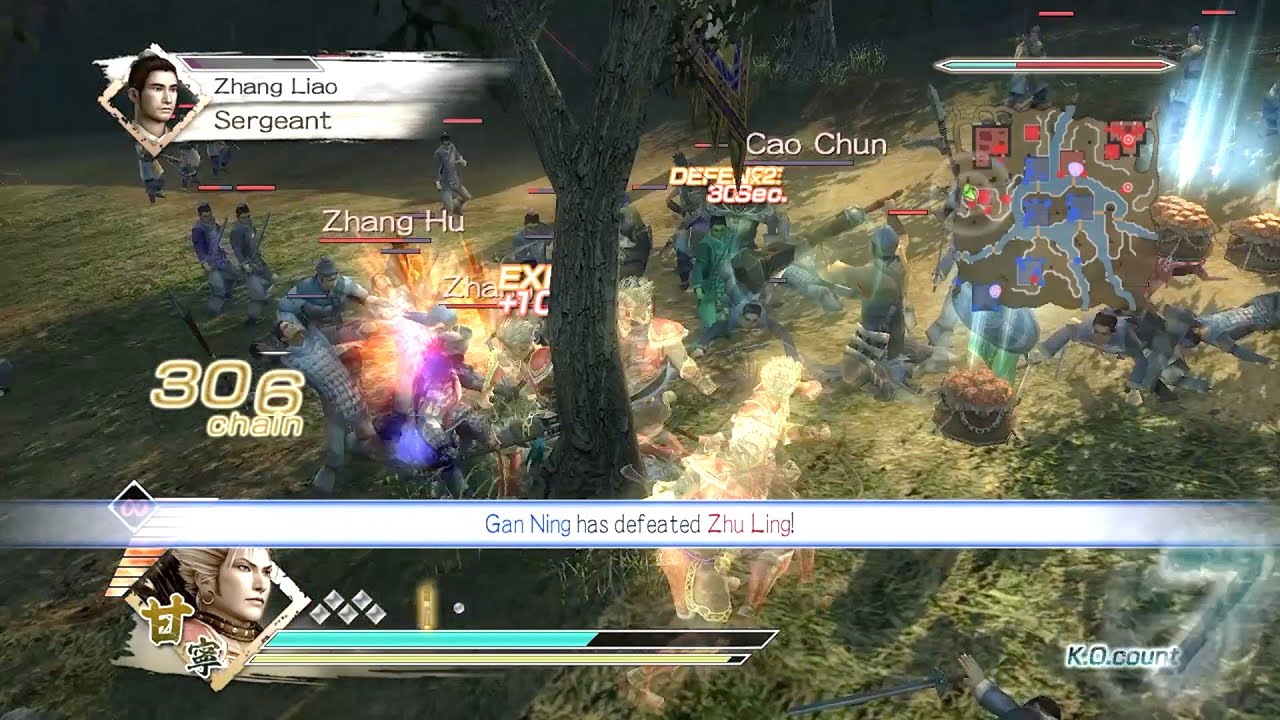 Dynasty Warriors 6 - Gan Ning - Free Mode - Chaos Difficulty - Battle of He Fei