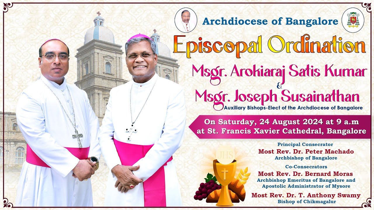 24.08.2024 | Episcopal Ordination | Msgr. Arokiaraj Satis Kumar & Msgr. Joseph Susainathan
