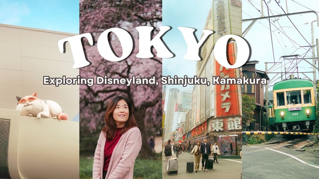 3 days in tokyo | disneyland, kamakura 🚃, cherry blossoms in shinjuku. 迪西尼乐园 | 镰仓| 灌篮高手 | 新宿 | 樱花