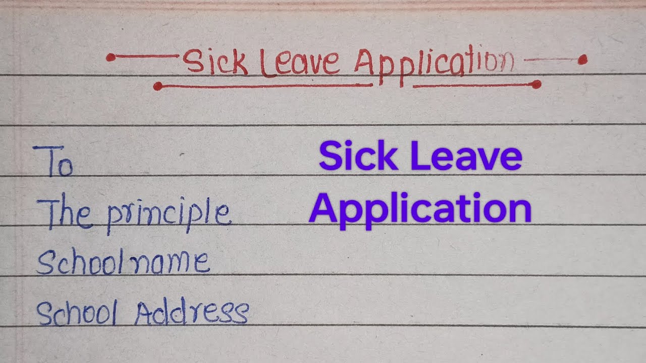 Sick Leave Application l Application For Sick Leave l Application For Leave l Akshar Sudharo l